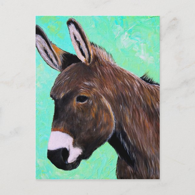 Postal Pintura de burro (Anverso)