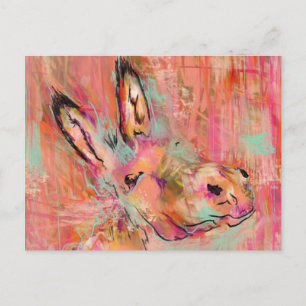 Postal pintura de burro