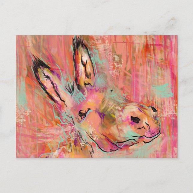 Postal pintura de burro (Anverso)