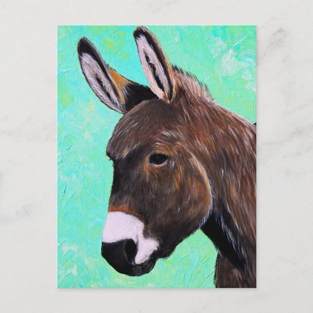 Postal Pintura de burro (Anverso)
