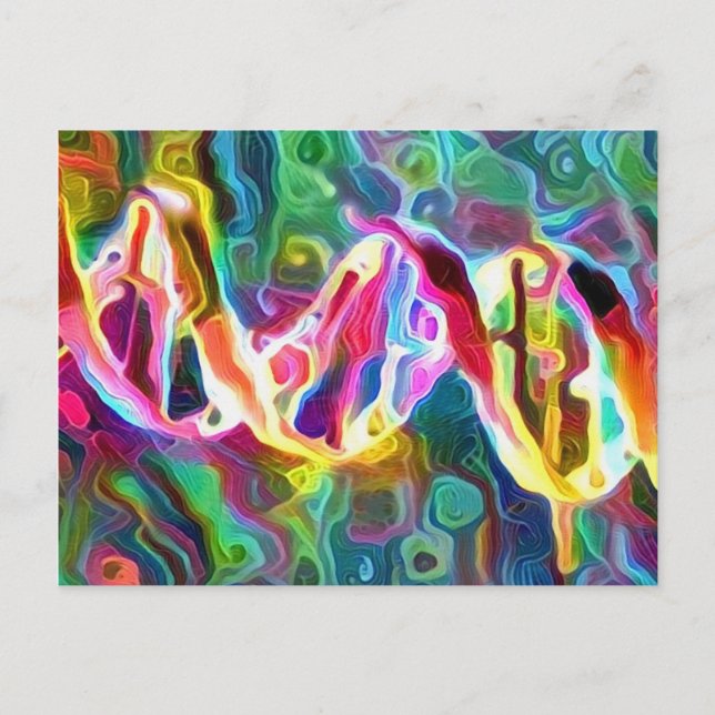 Postal Pintura de cadena de ADN (Anverso)