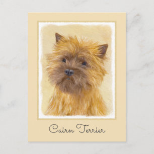 Postal Pintura de Cairn Terrier - Arte Perro Original.