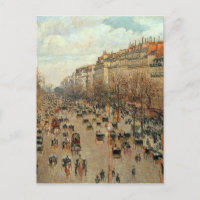 Pintura de Camille Pissarro Boulevard Montmartre