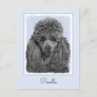 Pintura de Caniche Juguete Enano Negro Arte Origin
