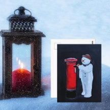 Pintura de Carta de Muñeco de Nieve a Santa por Al