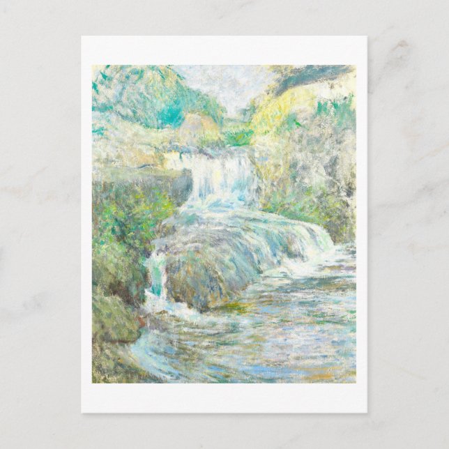 Postal Pintura de cascada (Anverso)