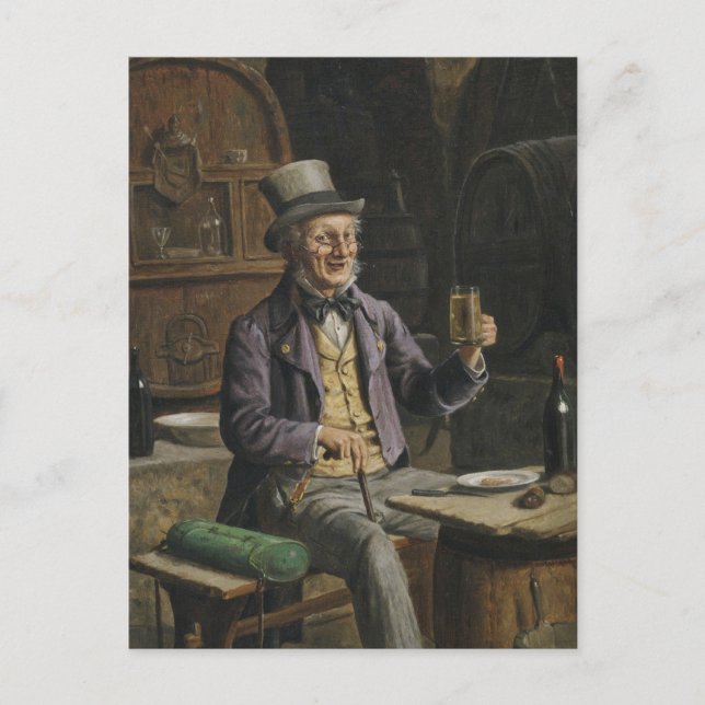 Postal Pintura de cerveza para beber (Anverso)