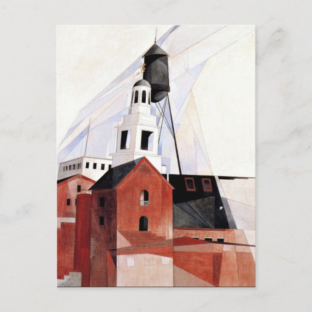 Postal Pintura de Charles Demuth, Lancaster (Anverso)
