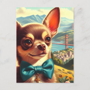 Postal Pintura de Chihuahua vintage