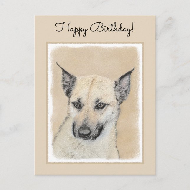 Postal Pintura de Chinook (Orejas puntiagudas) - Arte Per (Anverso)