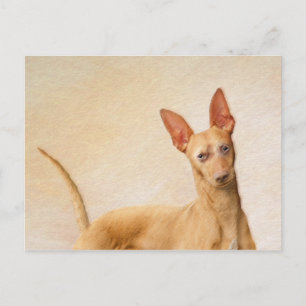 Postal Pintura de Cirneco dell'Etna - Arte de perros orig