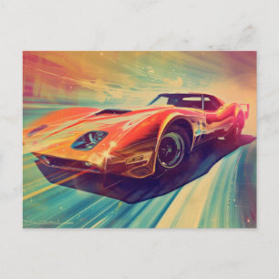 Postal Pintura de coche vintage II (dos)