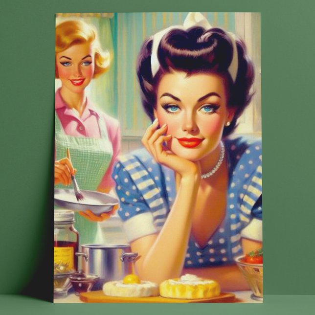 Postal Pintura de cocina retro (Subido por el creador)