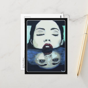 Postal Pintura de "Como arriba, más abajo" sobre una