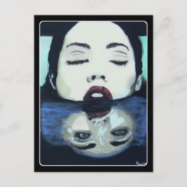 Postal Pintura de "Como arriba, más abajo" sobre una