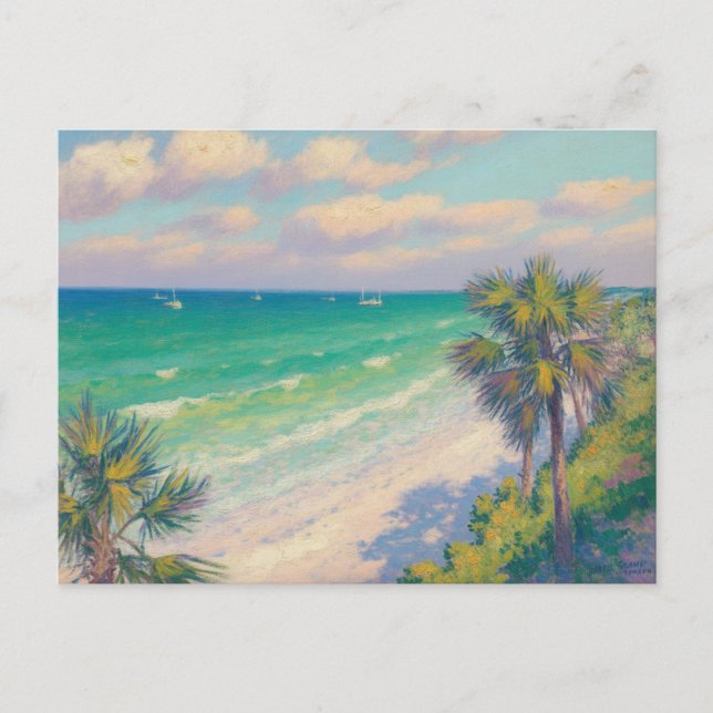 Postal Pintura de Destin Florida (Anverso)
