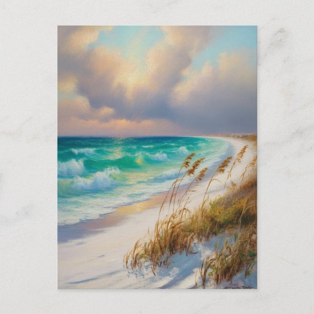 Postal Pintura de Destin Florida (Anverso)