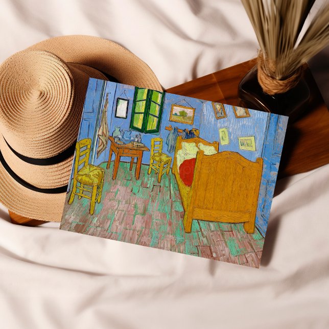 Postal Pintura de "Dormitorio en Arles" de Vincent van Go ("Bedroom in Arles" by Vincent van Gogh (1889).)
