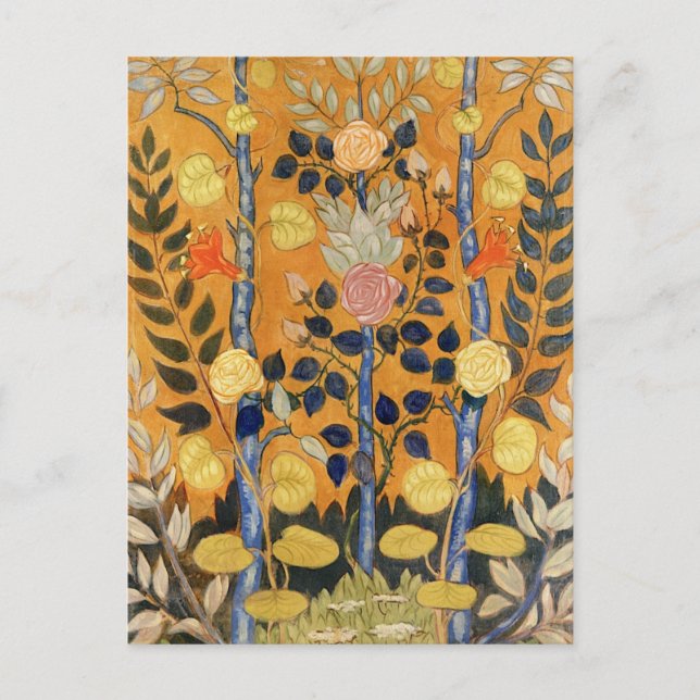 Postal Pintura de Emile Bernard, Rosas (Anverso)