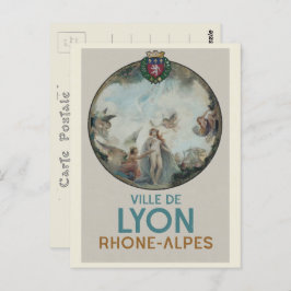 Postal Pintura de época de Lyon Francia