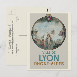 Postal Pintura de época de Lyon Francia
