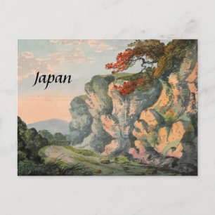 Postal Pintura de época del recuerdo de la campiña de Jap