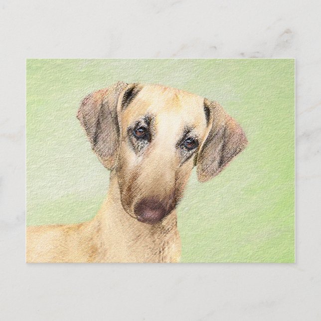 Postal Pintura de eslúpulos - Arte de perro original lind (Anverso)