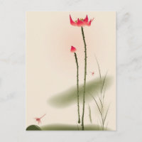 pintura de estilo oriental, alto Lotus
