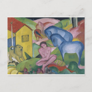 Postal Pintura De Fantasía Vintage Titulada "El Sueño"