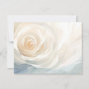 Postal Pintura de flor abstracta de rosa blanco
