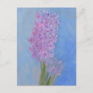 Postal Pintura de flor Lilac Pink Hyacinin