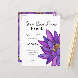 Postal Pintura de flores de Sri Lanka Lotus