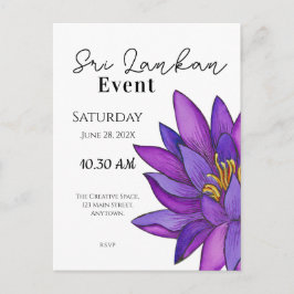 Postal Pintura de flores de Sri Lanka Lotus