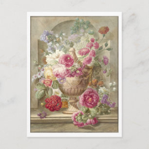 Postal Pintura de flores en un jarrón