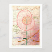 Pintura de flores "pujante" de Paul Klee Postcard