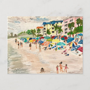 Postal Pintura de Fort Myer's Beach, de Willlowcatdesign