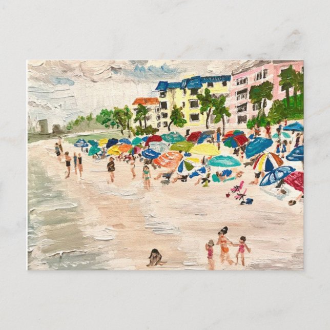Postal Pintura de Fort Myer's Beach, de Willlowcatdesign (Anverso)