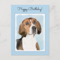 Pintura de Foxhound inglesa - Arte Perro Original 