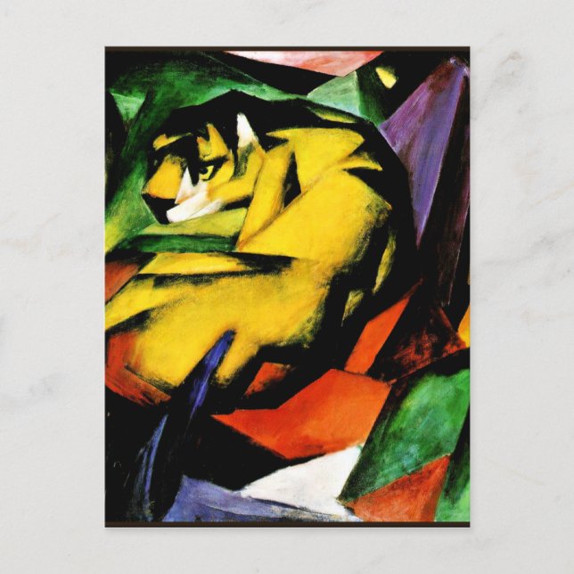 Postal Pintura de Franz Marc, Tiger (Anverso)
