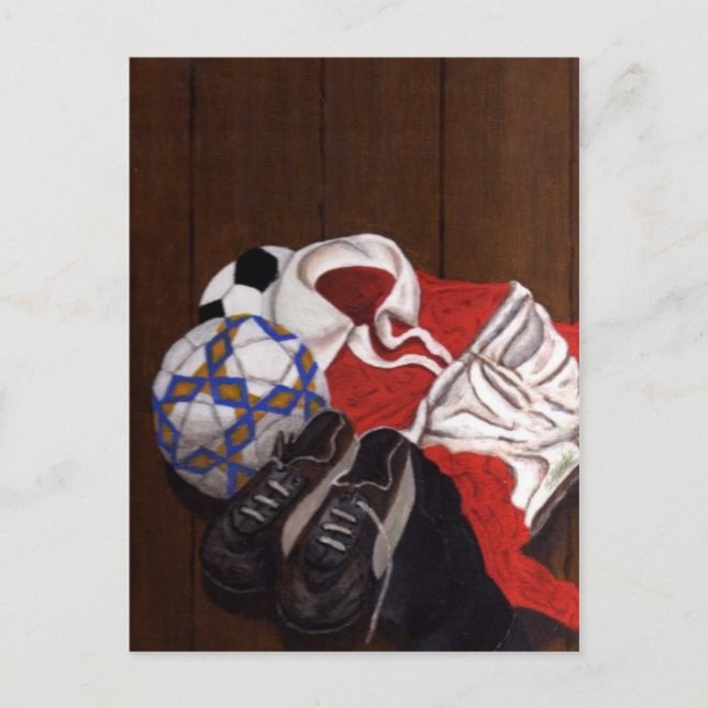 Postal Pintura de fútbol de época (Anverso)