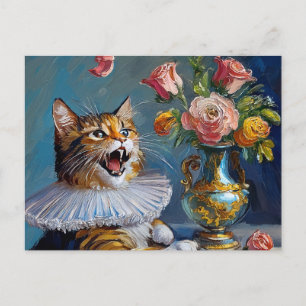 Postal Pintura de gato