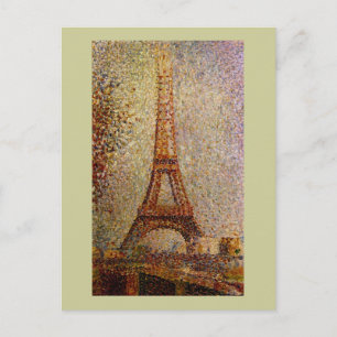 Postal Pintura de Georges Seurat: La Torre Eiffel (1889)