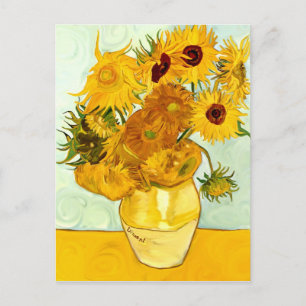 Postal Pintura de girasol amarillo de Vincent Van Gogh 18