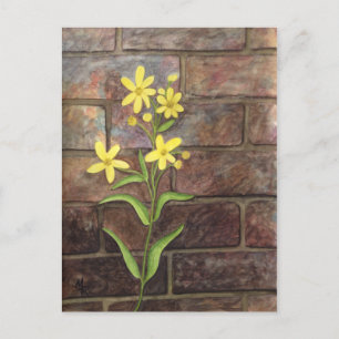 Postal Pintura de girasol de Woodland