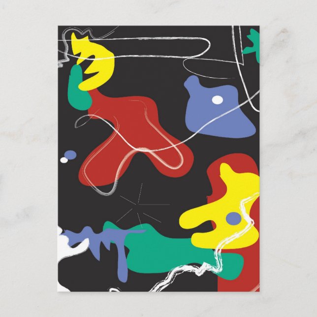 Postal Pintura de goteo (Anverso)