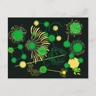 Postal Pintura de goteo