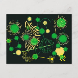 Postal Pintura de goteo