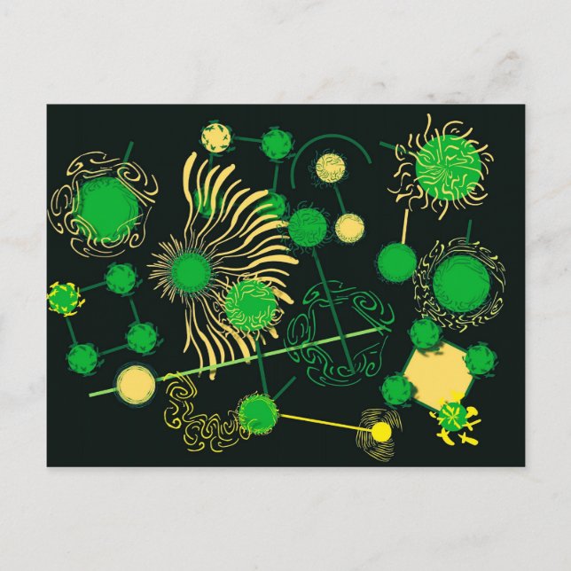 Postal Pintura de goteo (Anverso)