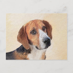Postal Pintura de Harrier - Arte Original de Perro Lindo