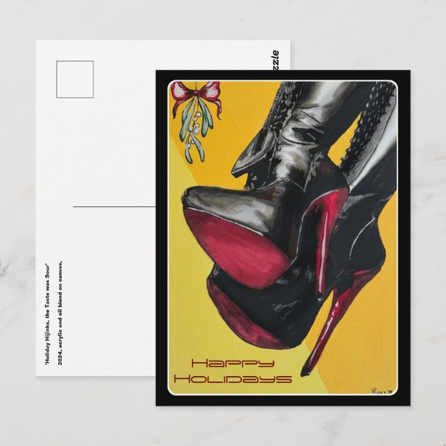 Postal Pintura de 'Hijinks, el sabor fue amargo' (Anverso / Reverso)